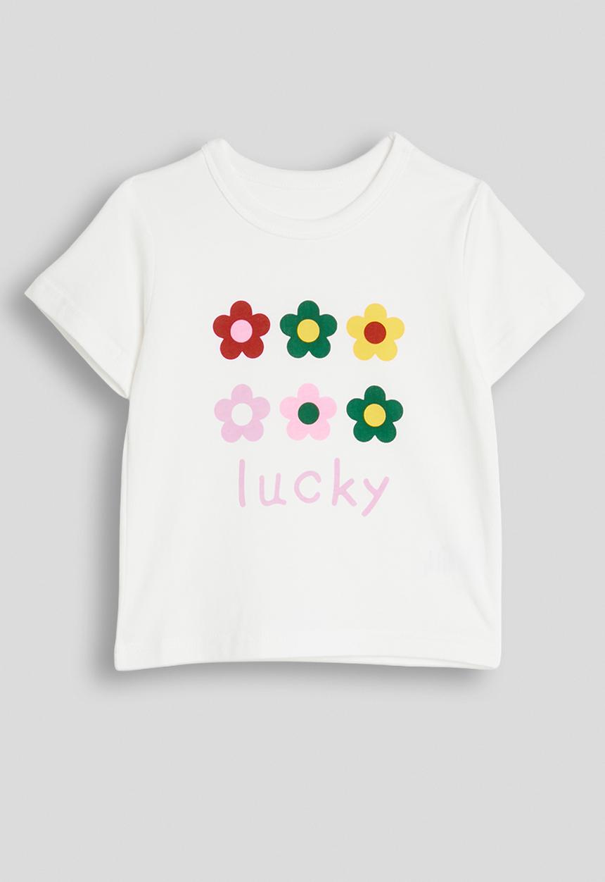 Pop Candy - Retro daisy tee - white