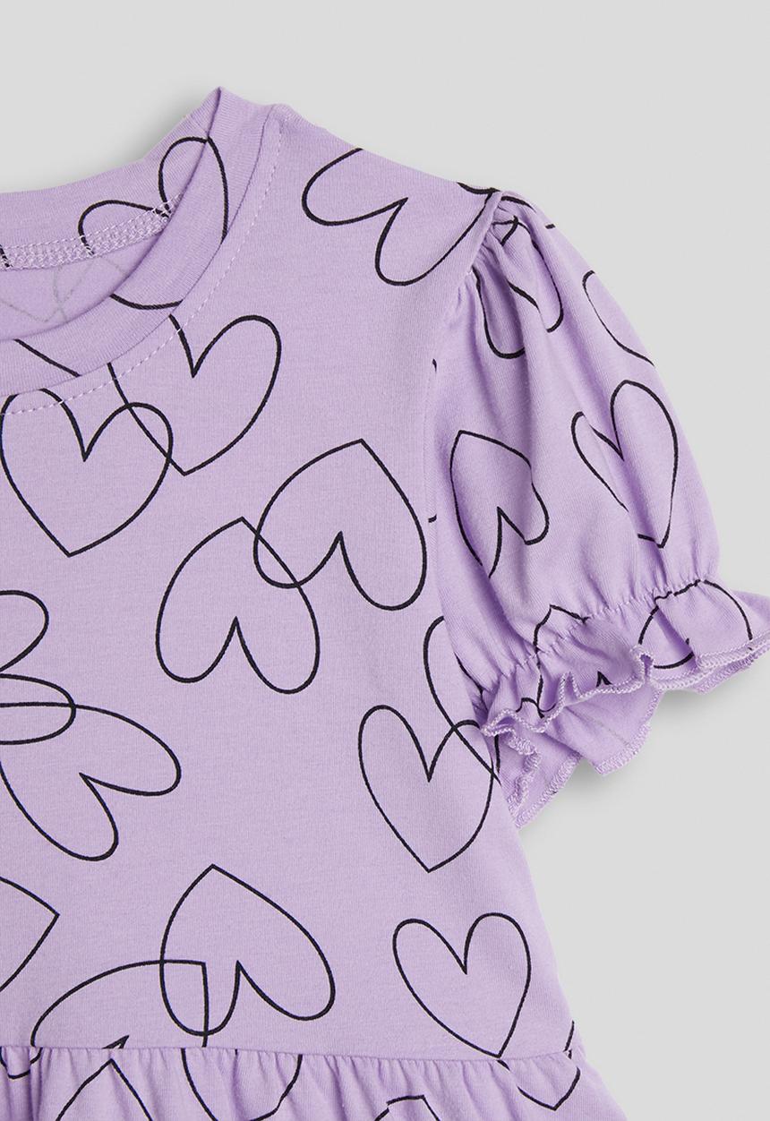 Pop Candy - Heart pattern skater dress - light purple