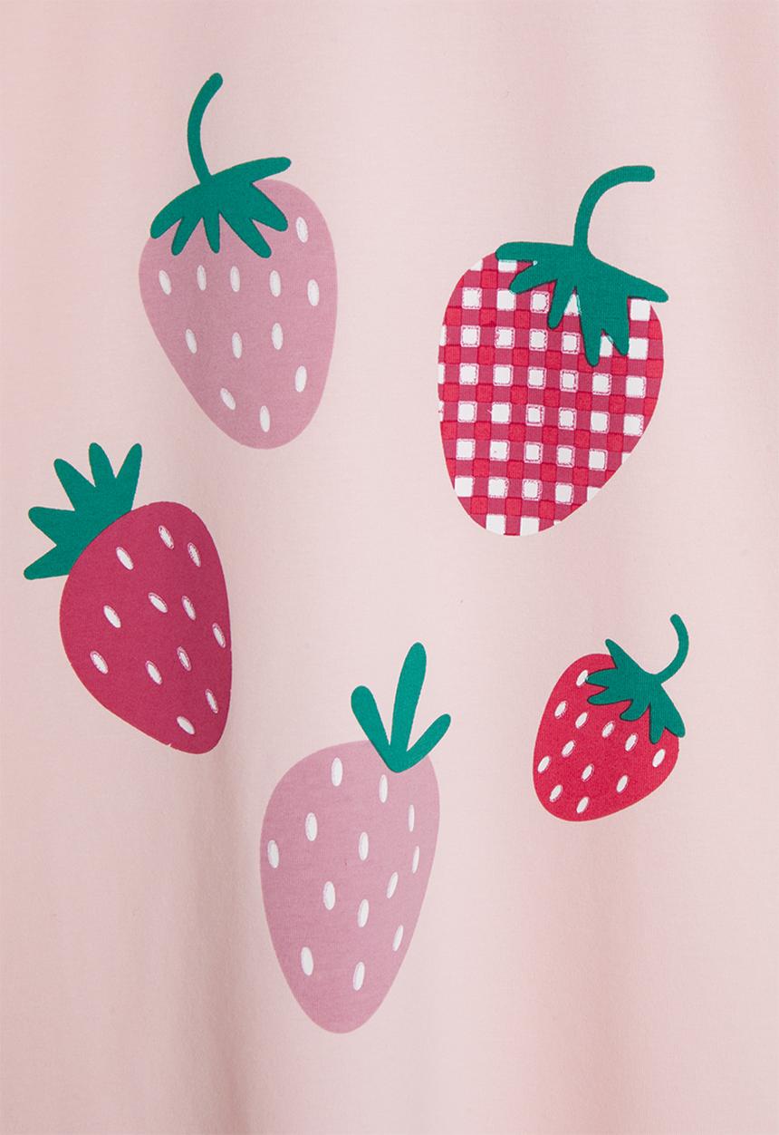 Pop Candy - Strawberry graphic tee dress - pink