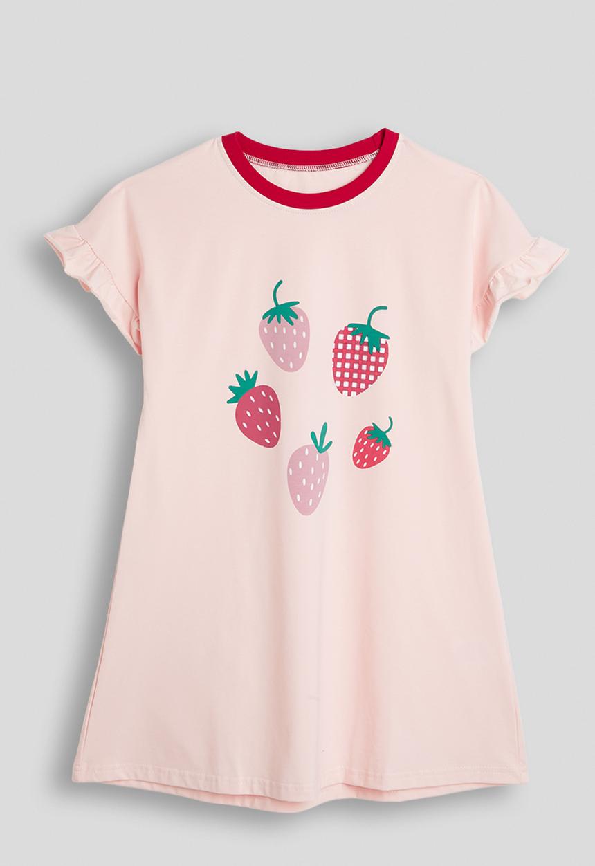 Pop Candy - Strawberry graphic tee dress - pink