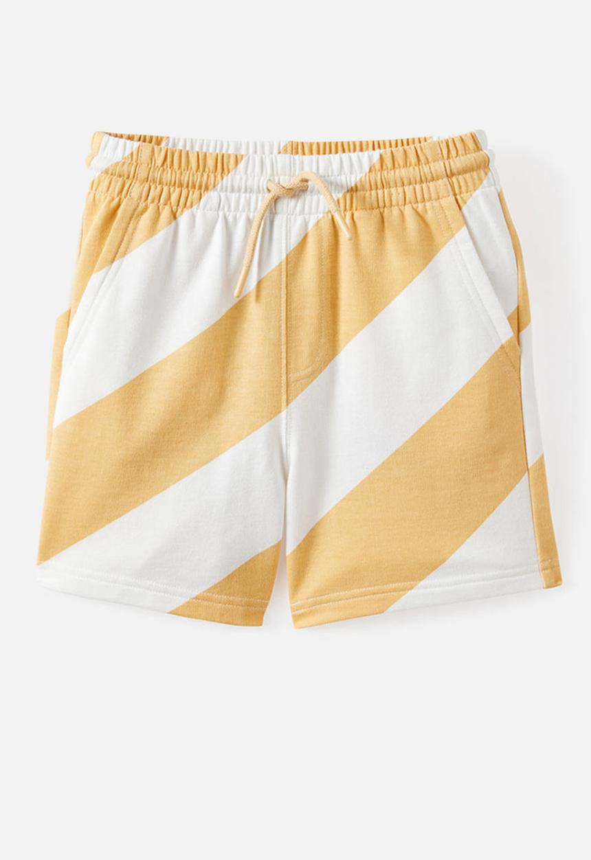 Cotton On - Henry Slouch Short - Golden Dust/Vanilla Stripe