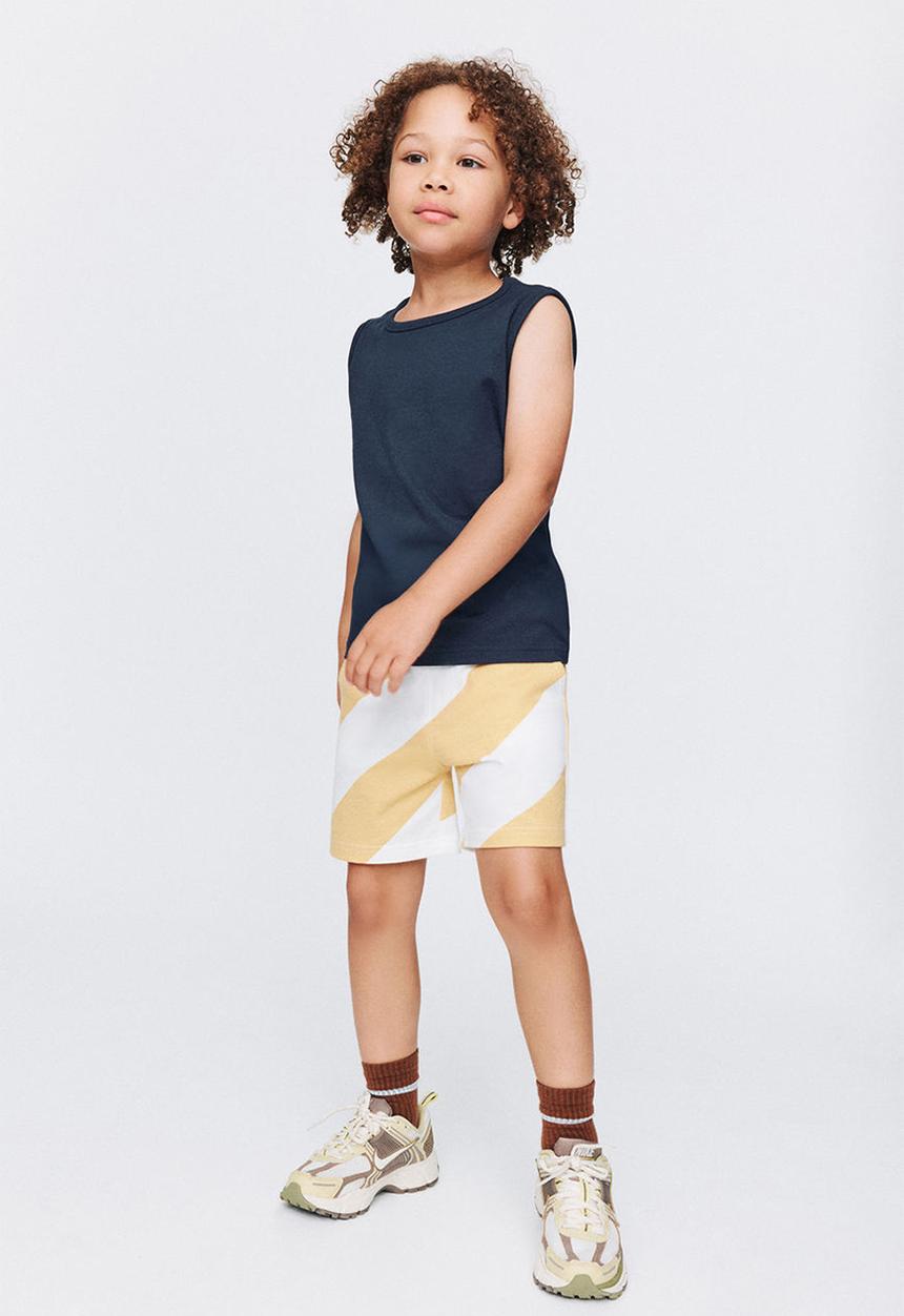 Cotton On - Henry Slouch Short - Golden Dust/Vanilla Stripe