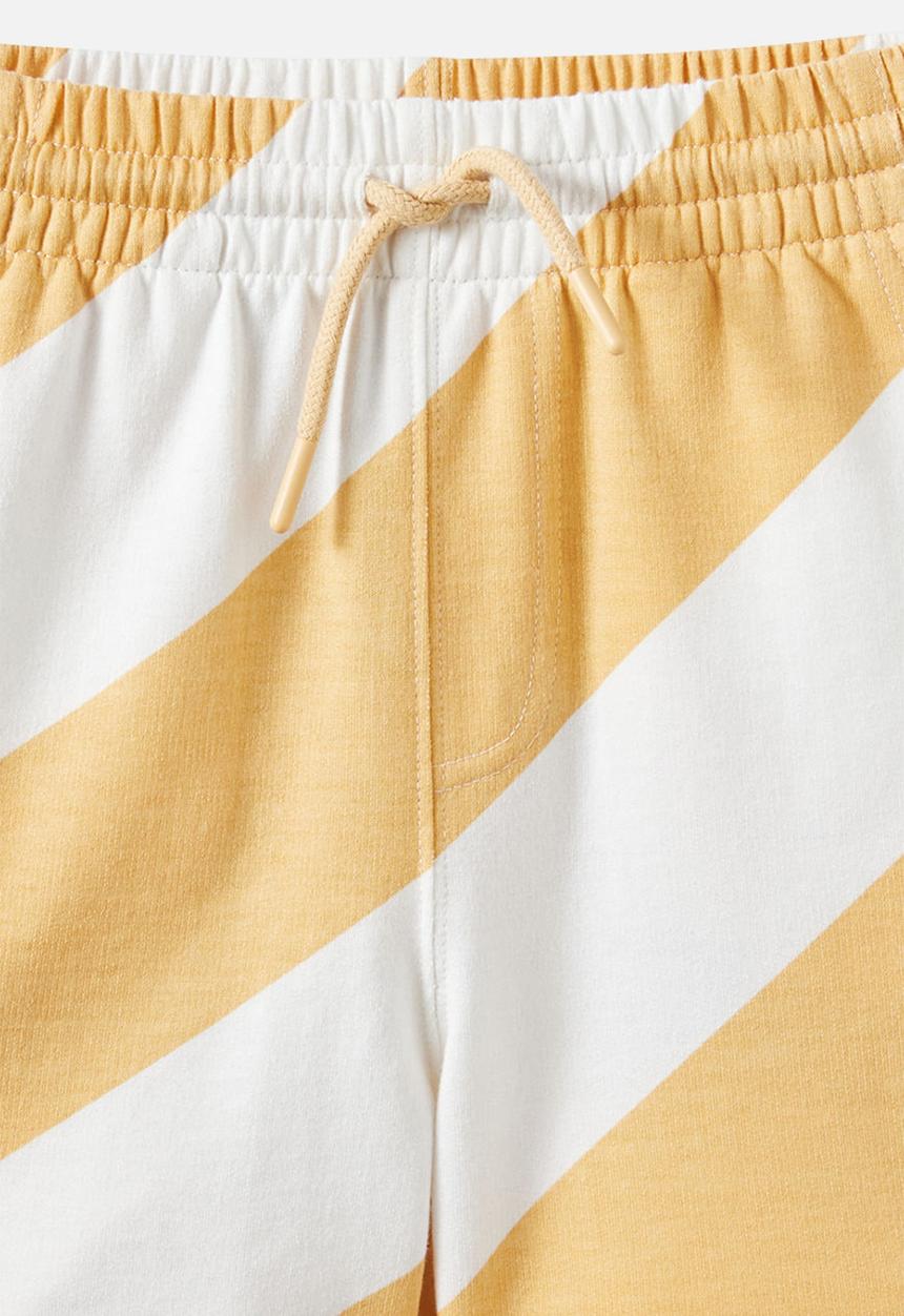 Cotton On - Henry Slouch Short - Golden Dust/Vanilla Stripe
