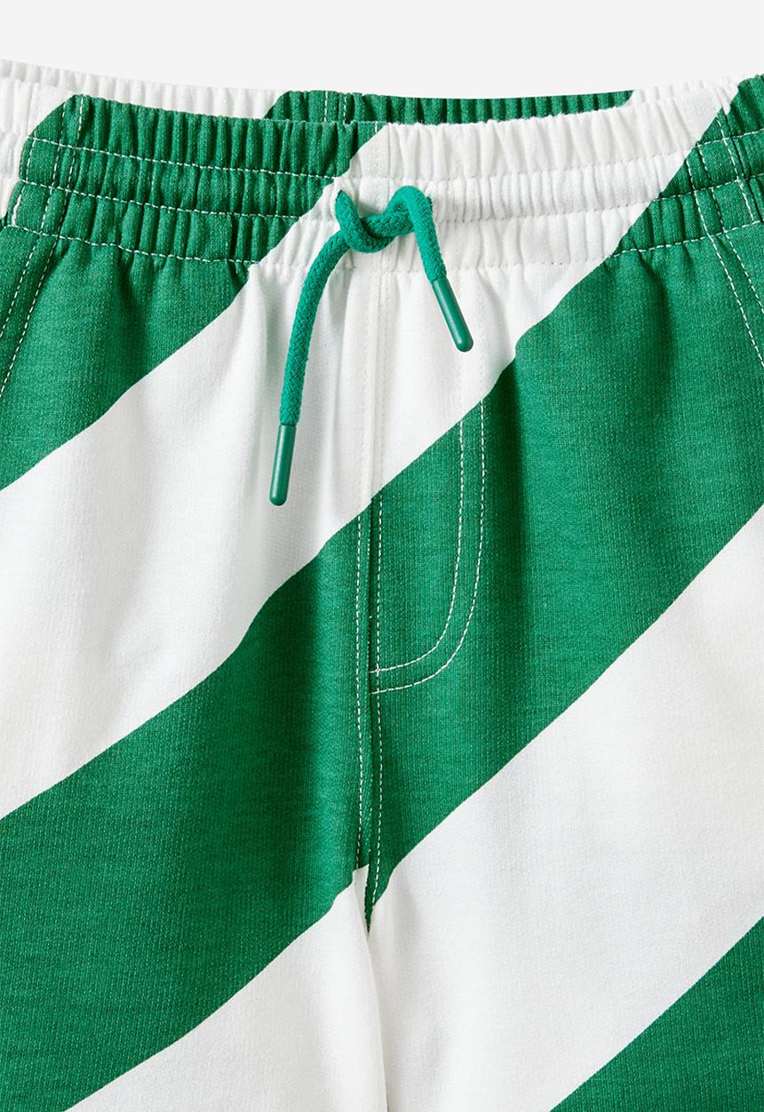 Cotton On - Henry Slouch Short - Deep Mint/Vanilla Stripe