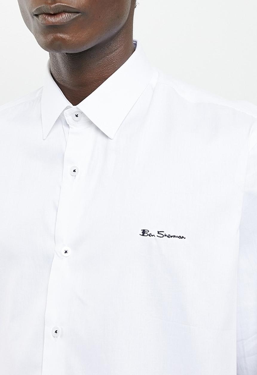 Ben Sherman - SLIM BEN SHIRT - WHITE