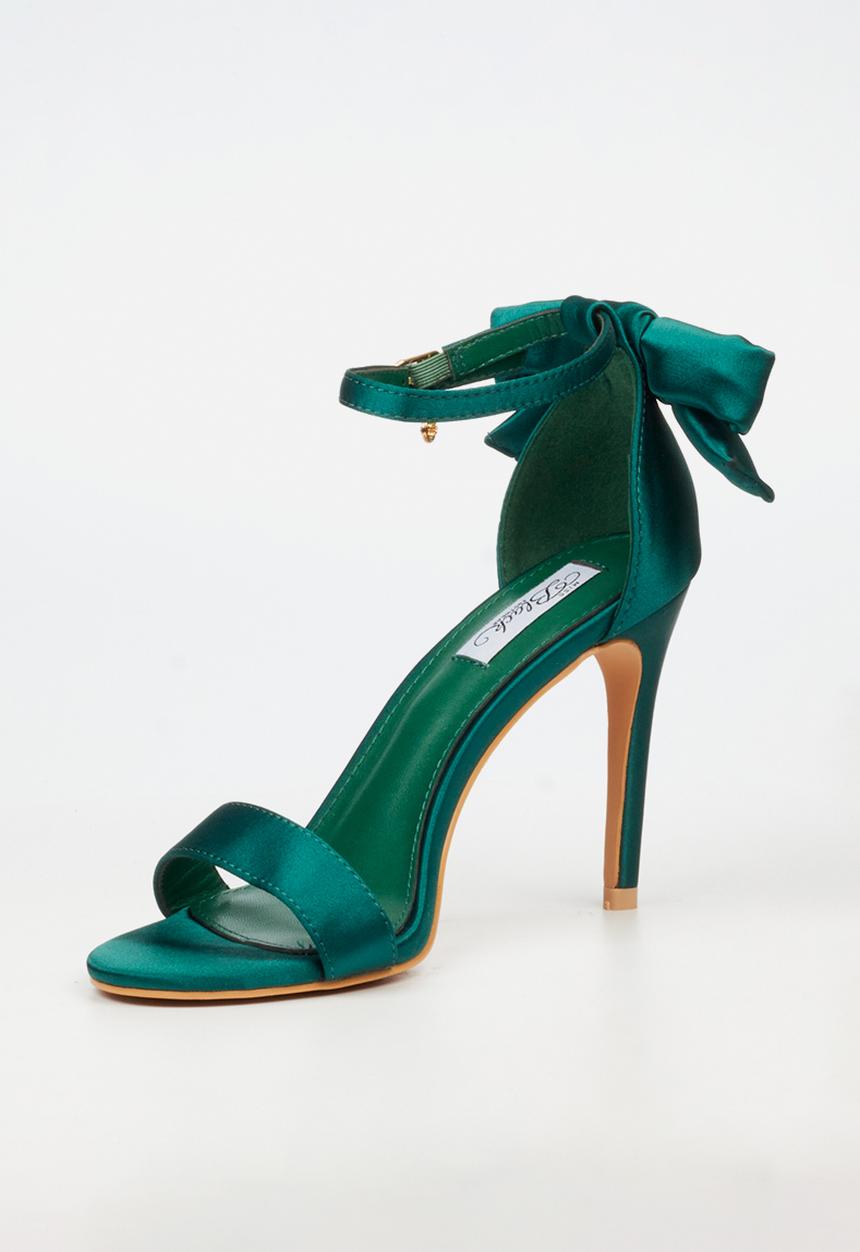 Miss Black - Jazz 43 open toe ankle strap - green