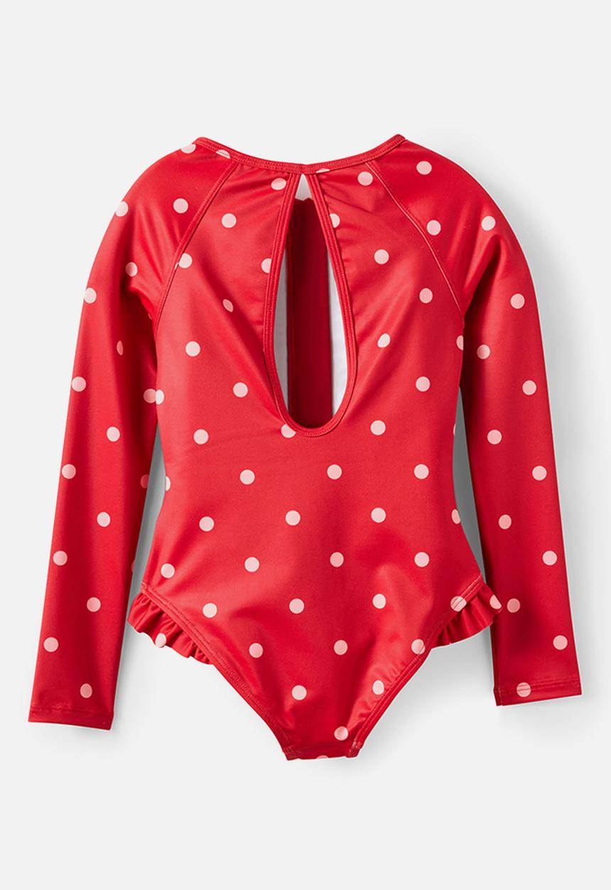 Cotton On - Lydia Low One Piece - Varsity Red/Vanilla Spot