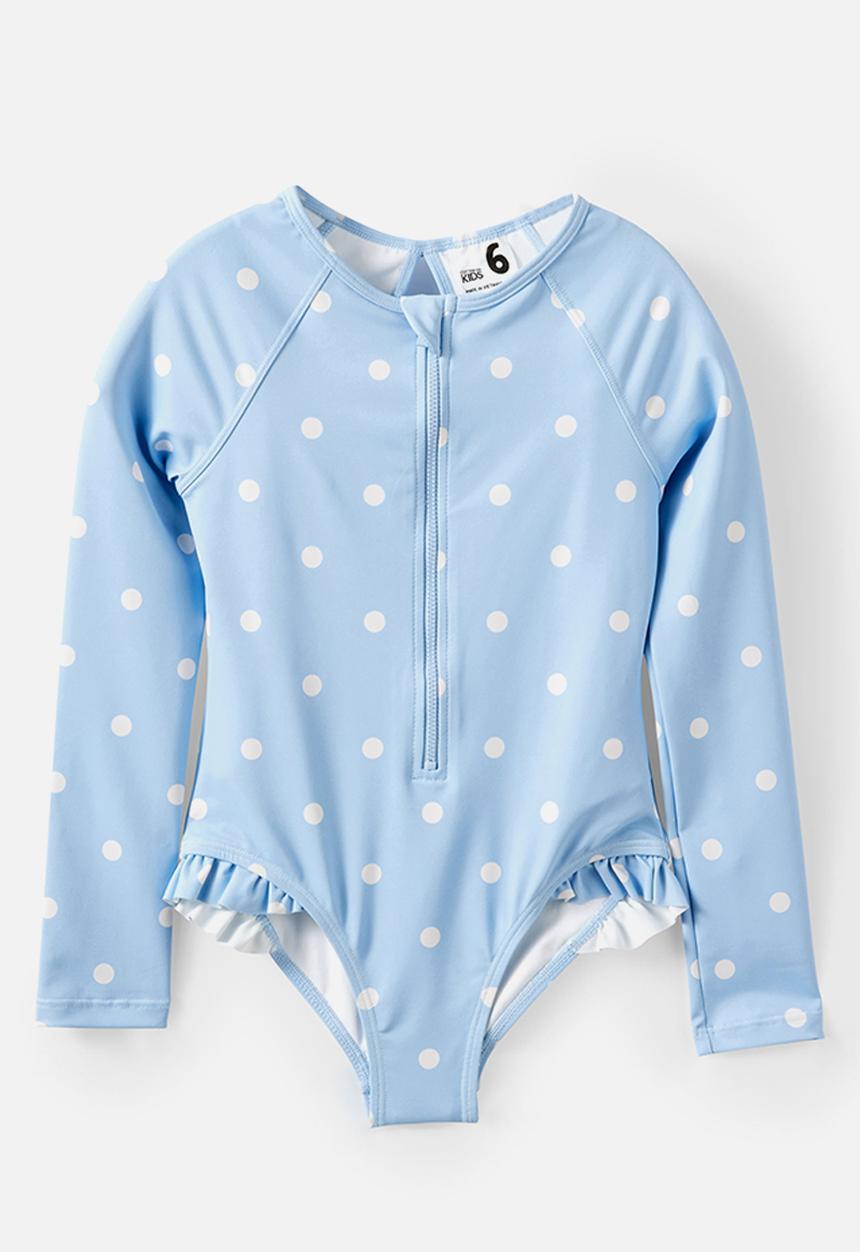 Cotton On - Lydia Low One Piece - Dawn Blue/Vanilla Spot