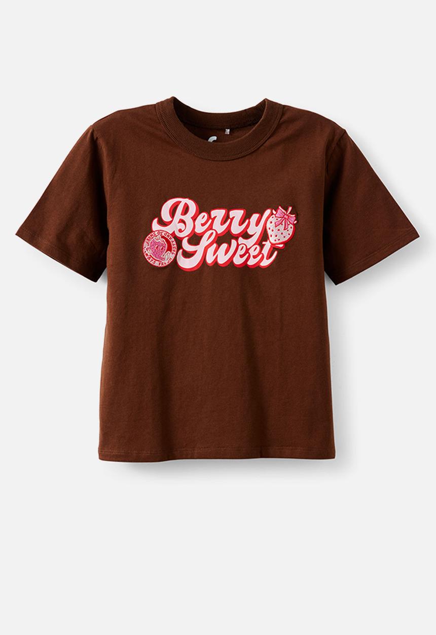 Cotton On - Poppy Oversize Graphic Print Tee - Tea Party Pink/Berry Sweet