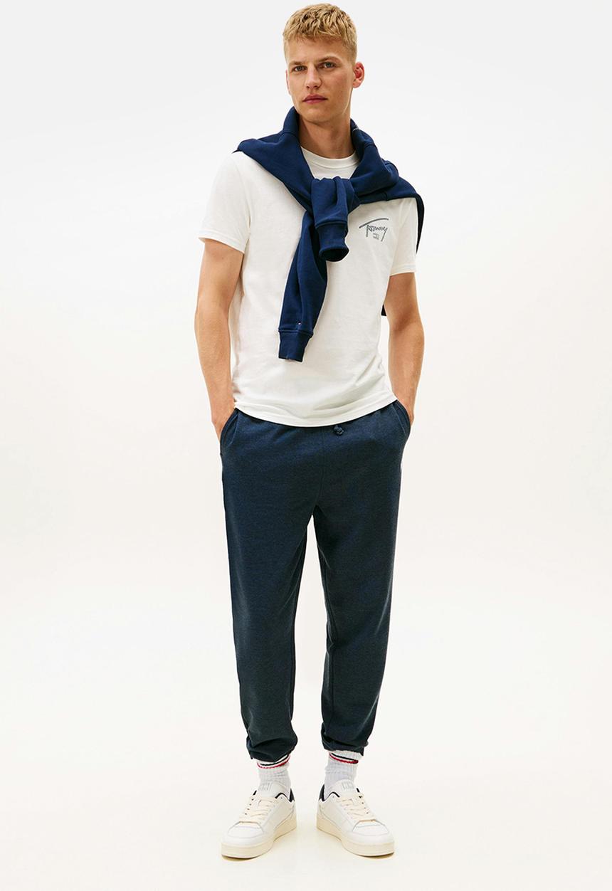 Tommy Hilfiger - Tjm Reg Sign Backprint Ss T Ext - Ecru