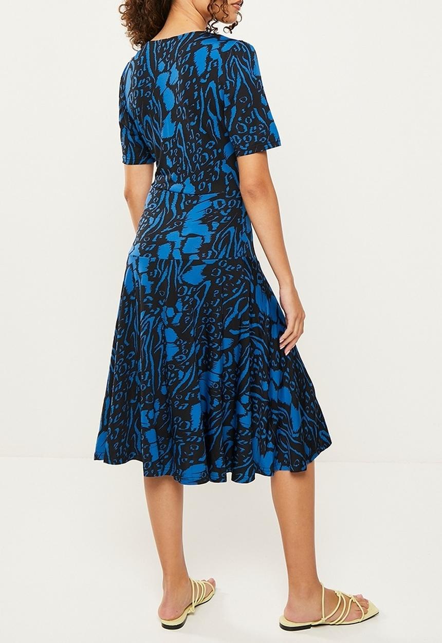 Stella Morgan - Monotone printed midi dress - multi blue