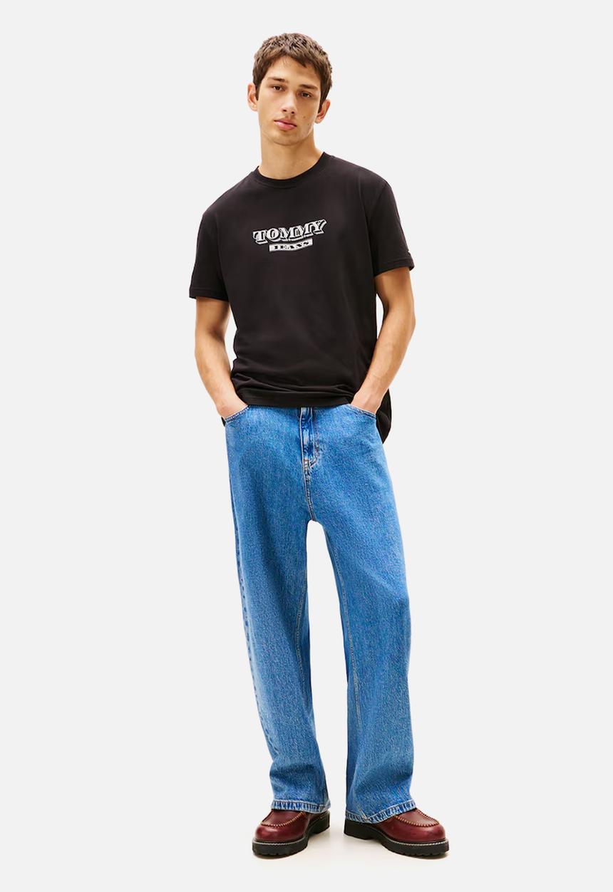Tommy Hilfiger - Tjm Reg Bills Font Ss Tee Ext - Black
