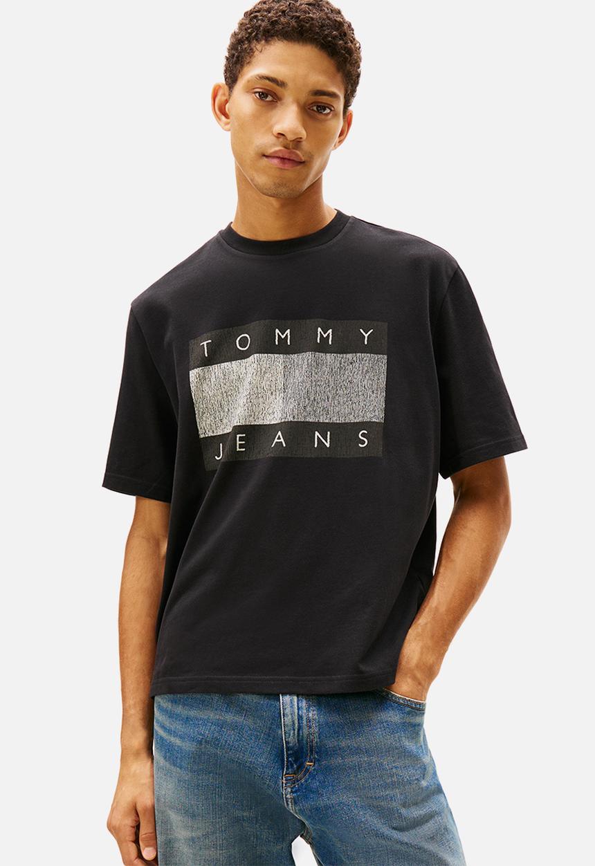 Tommy Hilfiger - Tjm 90S Distressed Flag Tee - Black