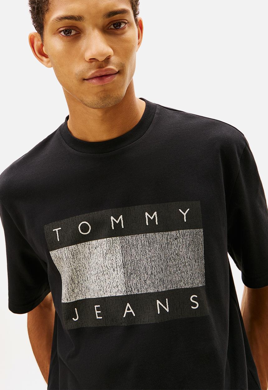 Tommy Hilfiger - Tjm 90S Distressed Flag Tee - Black