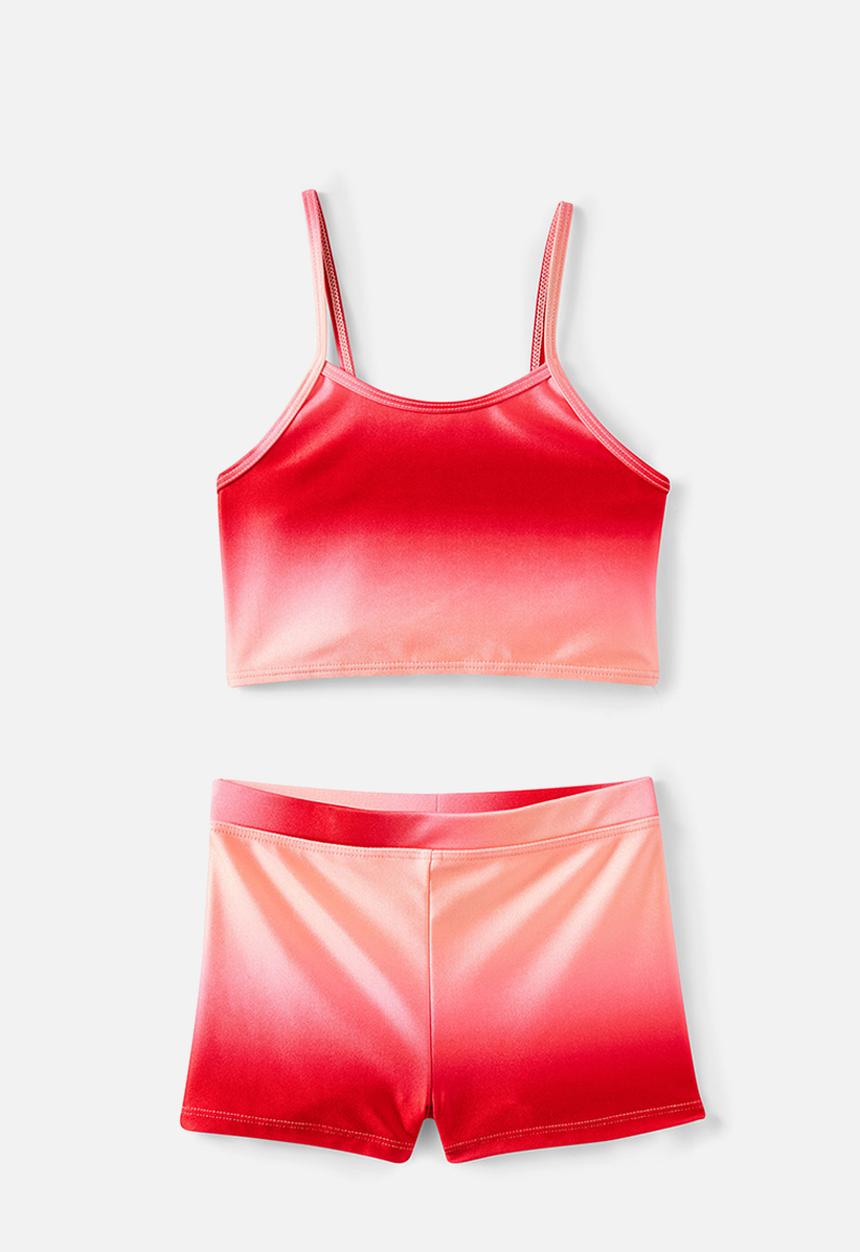 Cotton On - Tahlie Tankini Set - Sunkissed/Varsity Red Ombre