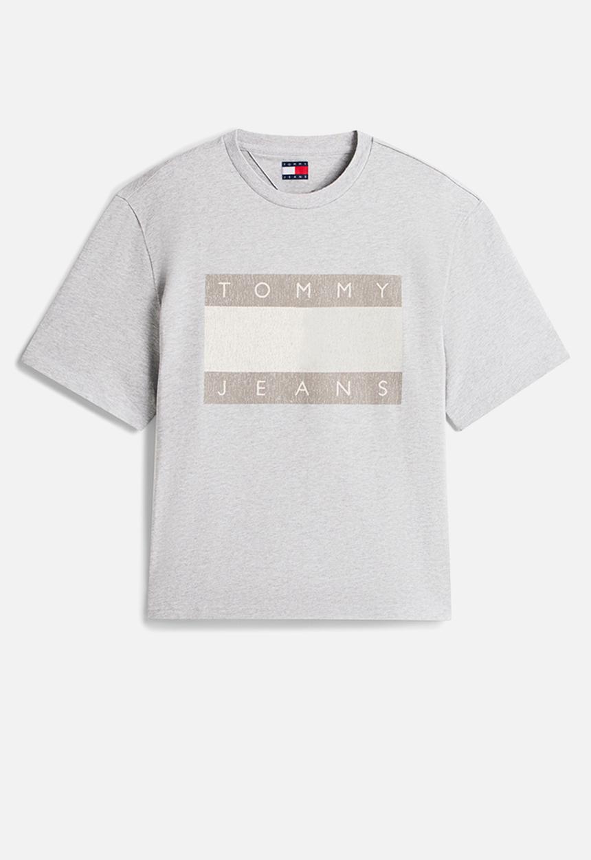 Tommy Hilfiger - Tjm 90S Distressed Flag Tee - Mid Grey Heather