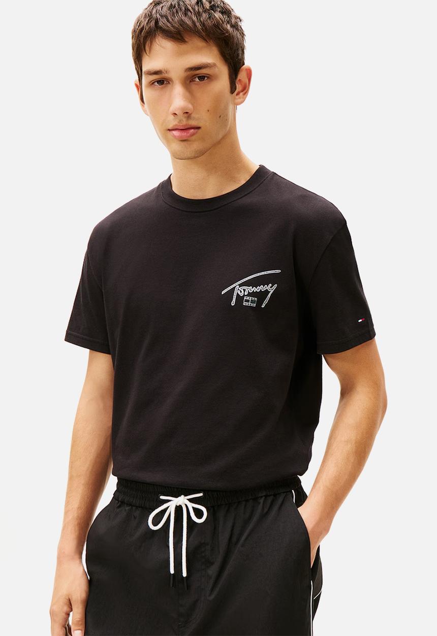 Tommy Hilfiger - Tjm Reg Sign Backprint Short Sleeve T-shirt Ext - Black