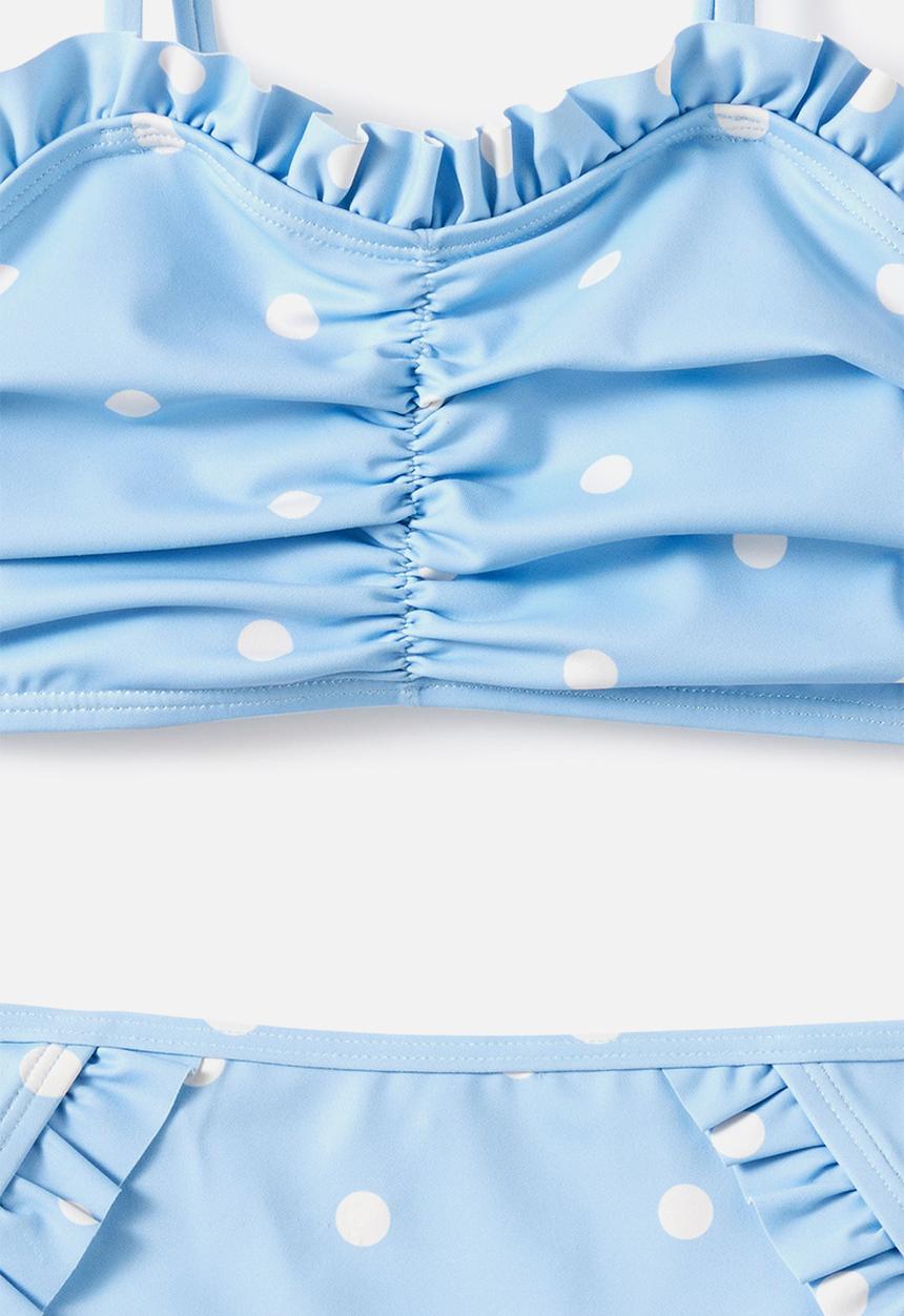 Cotton On - Claire Frill Bikini - Dawn Blue/Vanilla spot