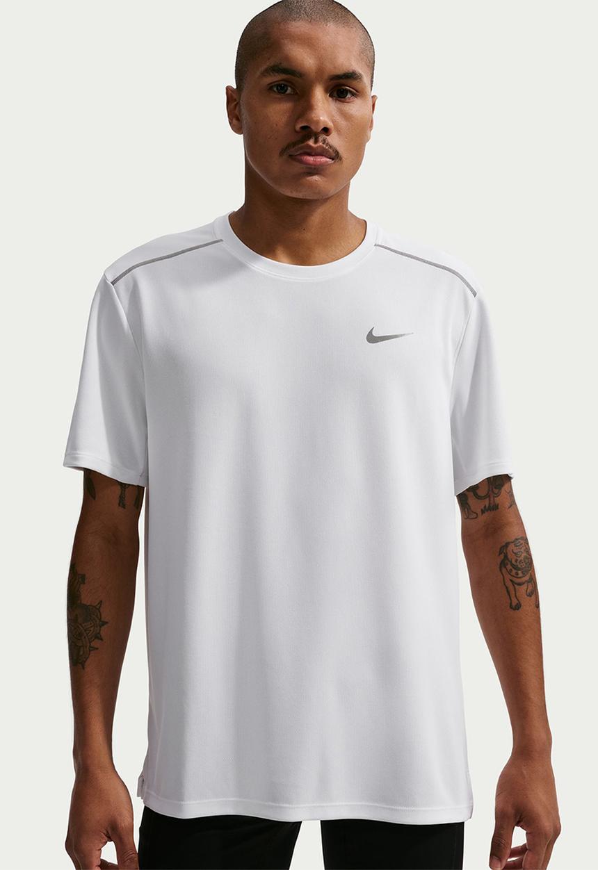 Nike - Miler  Dri-FIT Short-Sleeve Running Top - White/Reflective Silver
