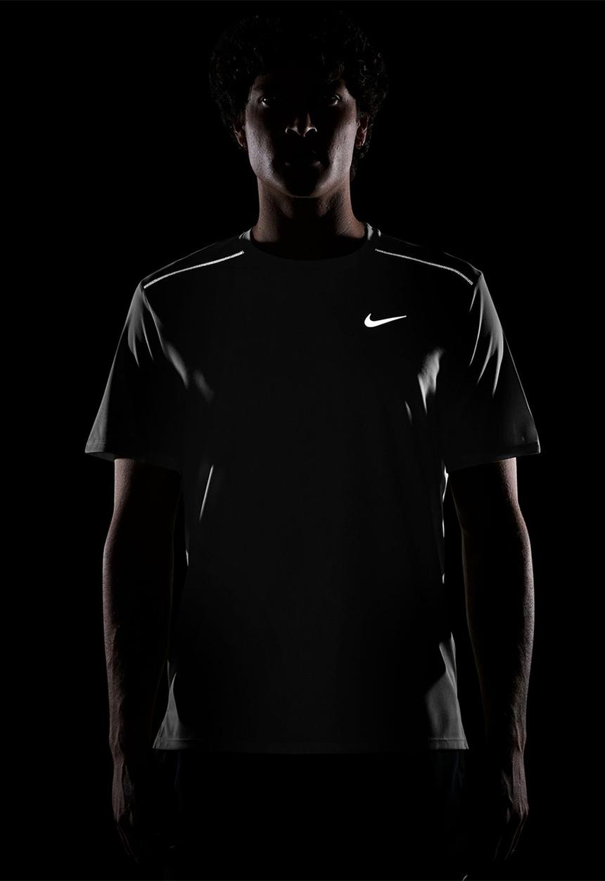 Nike - Miler  Dri-FIT Short-Sleeve Running Top - White/Reflective Silver