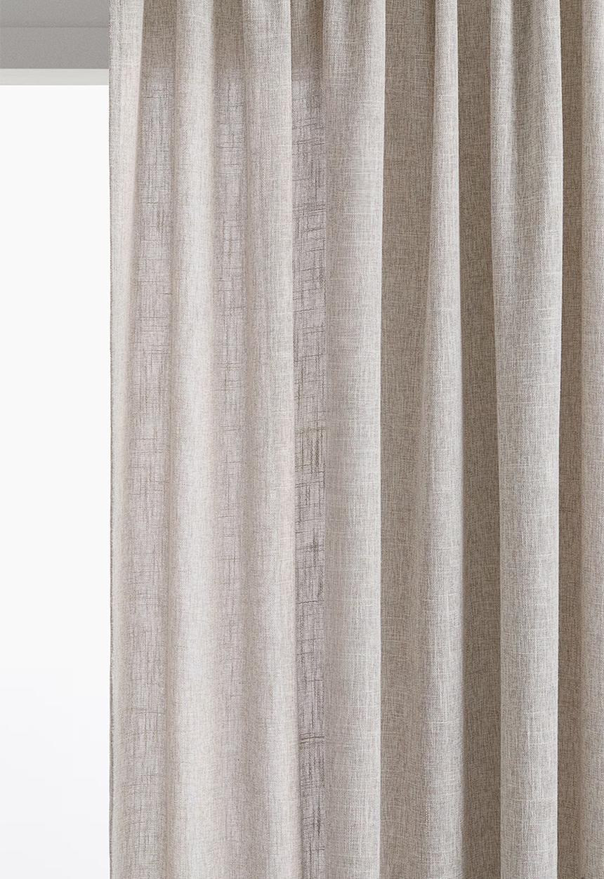 H&M - 2 Pack slub-weave curtains - dusty mole