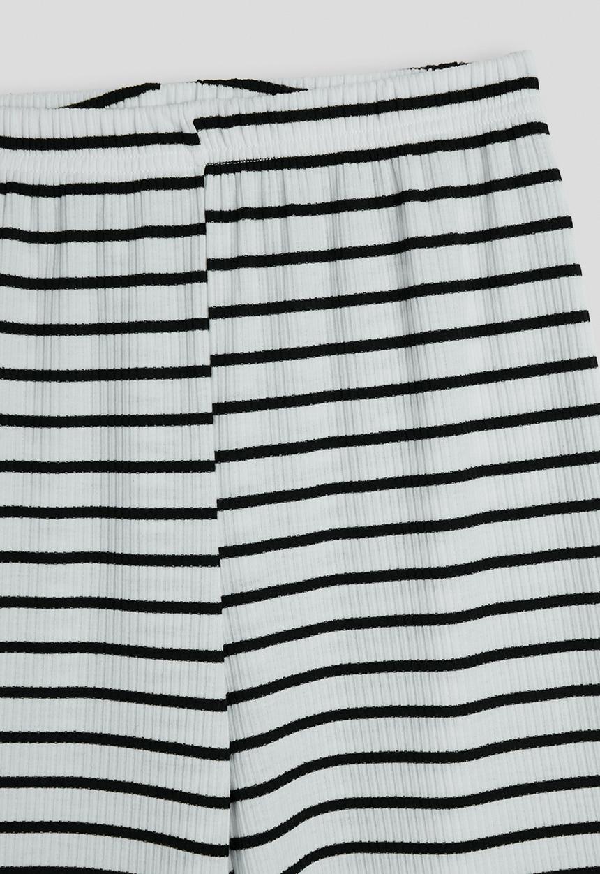 Pop Candy - Tie bow top and pants - black/white stripe