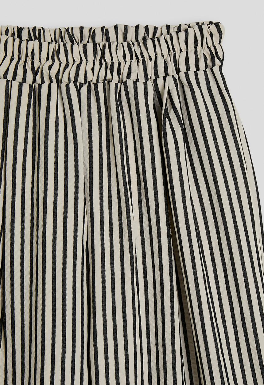Pop Candy - Striped wide leg pants - dutch white
