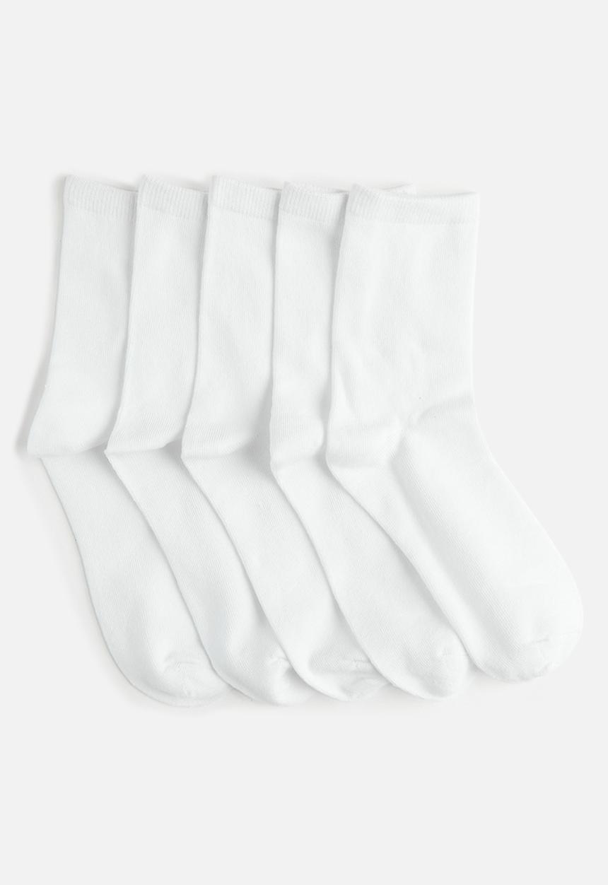 Pop Candy - 5 Pack crew socks - white