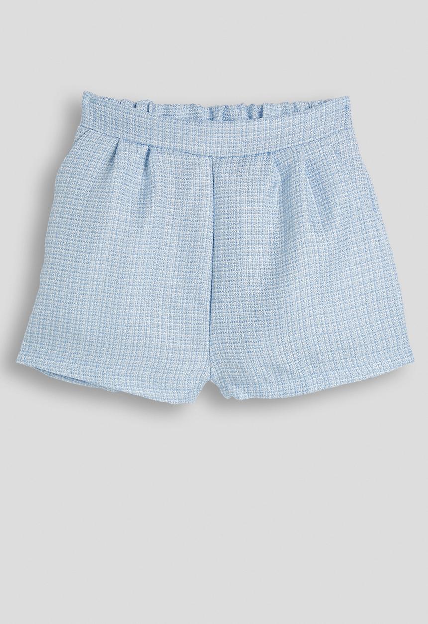Pop Candy - Tweed waistcoat and shorts - light blue