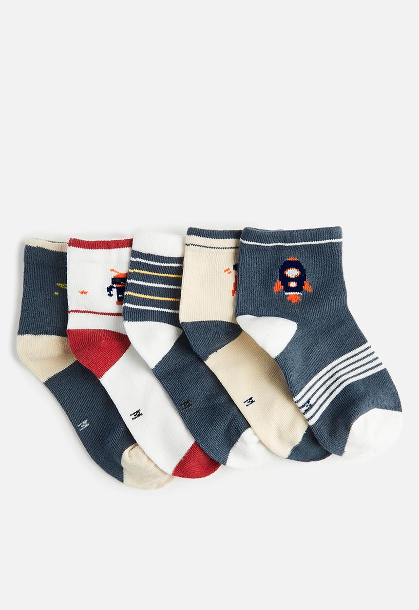 Pop Candy - 5 Pack space themed crew socks - multi