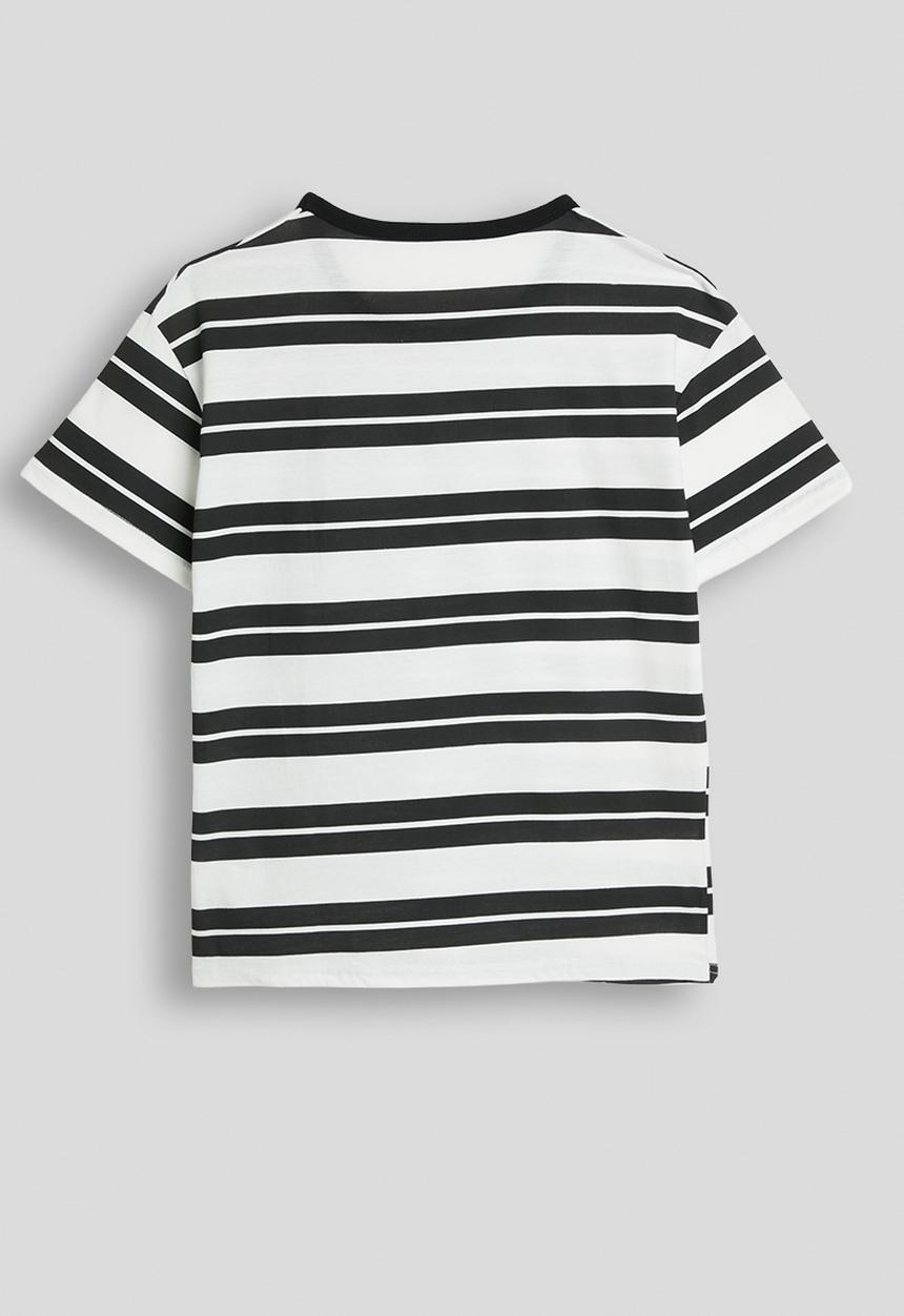 Pop Candy - Striped crew neck tee - black stripes