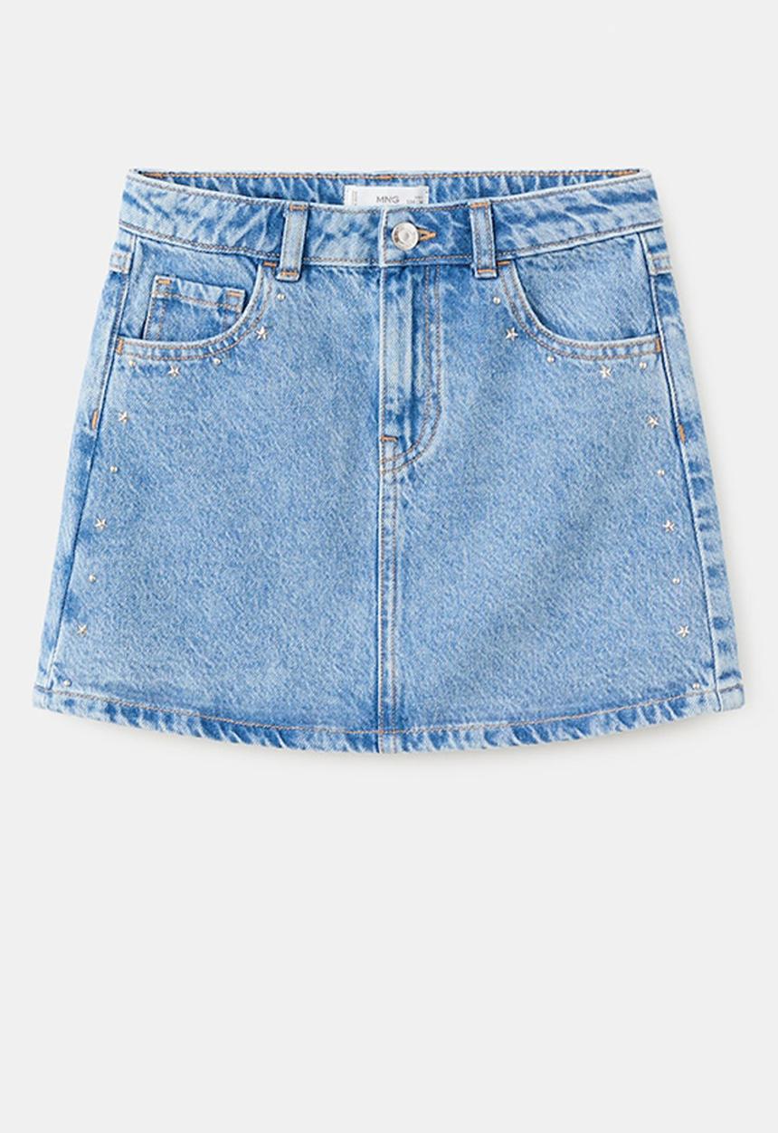 MANGO - Skirt Arizona - Open Blue