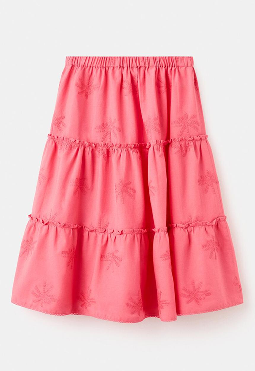 MANGO - Skirt Fresaset - Medium Red
