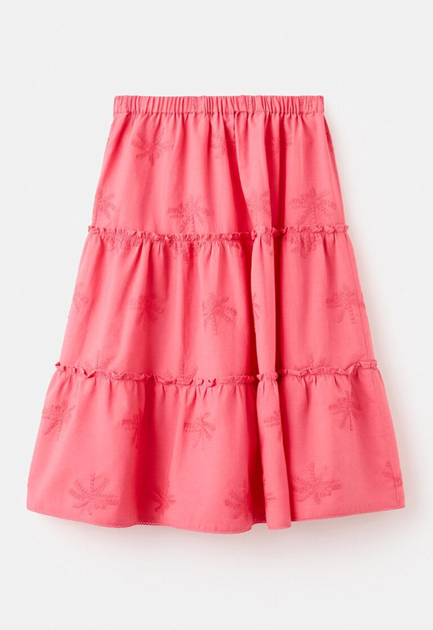 MANGO - Skirt Fresaset - Medium Red