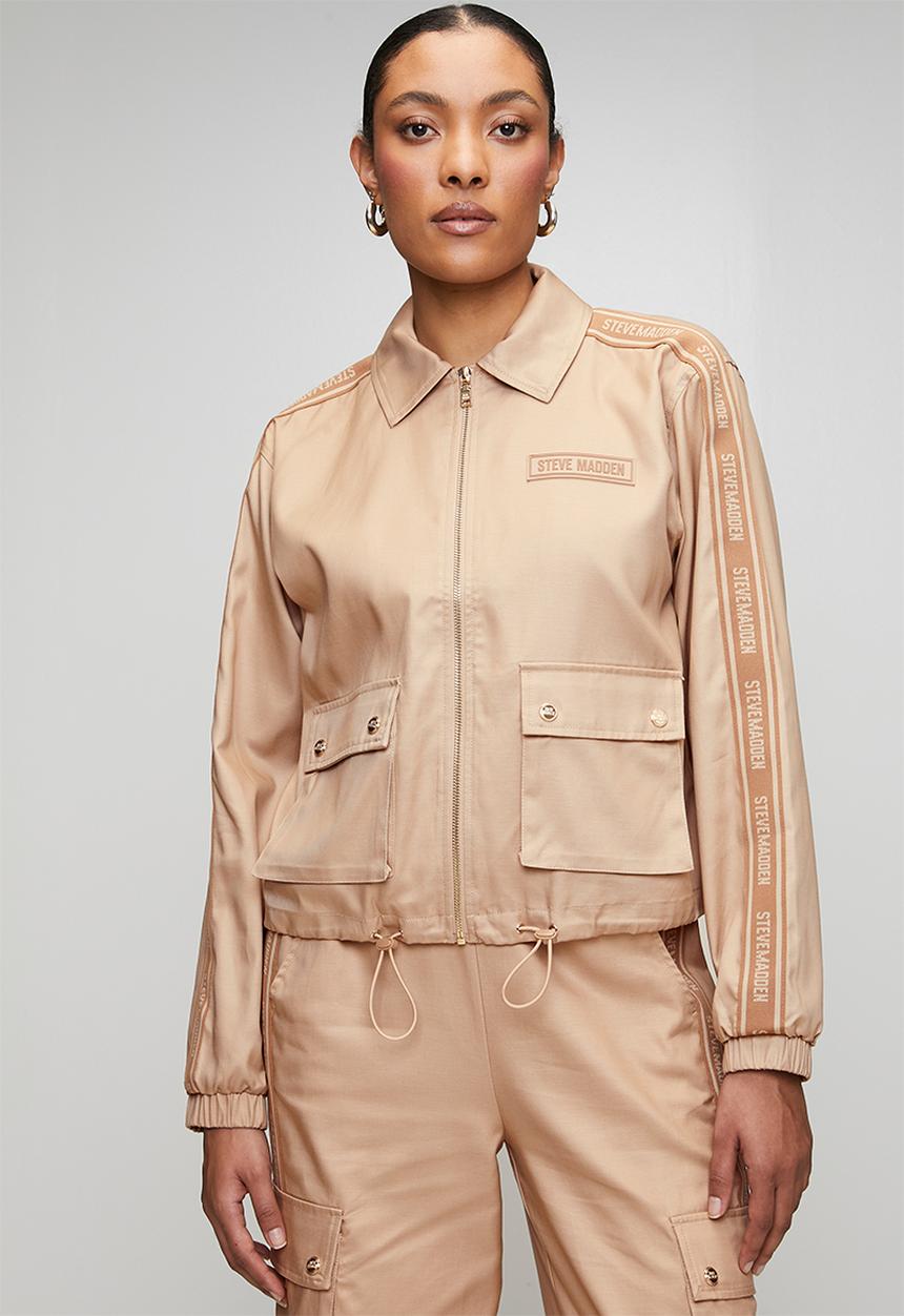 Steve Madden - Ladies sophie zip through shacket - caramel
