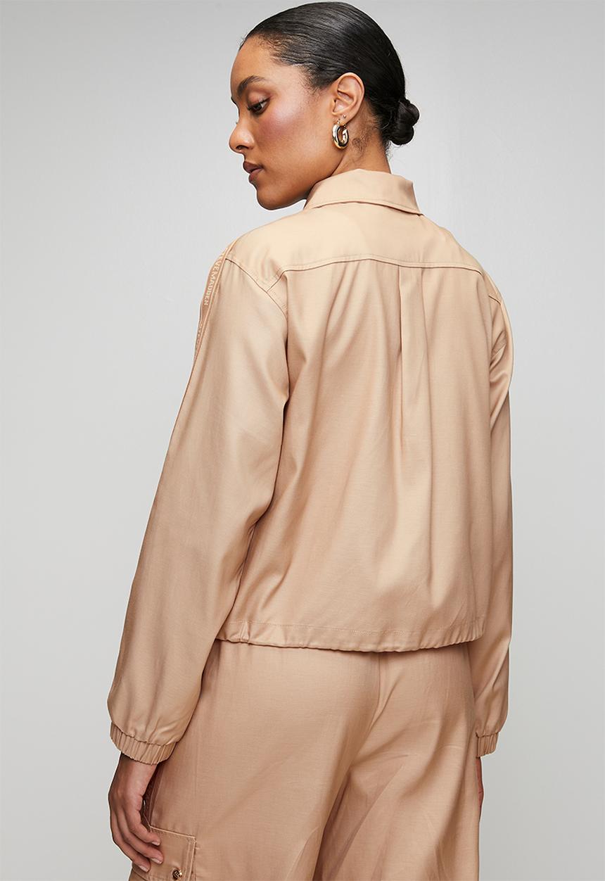 Steve Madden - Ladies sophie zip through shacket - caramel