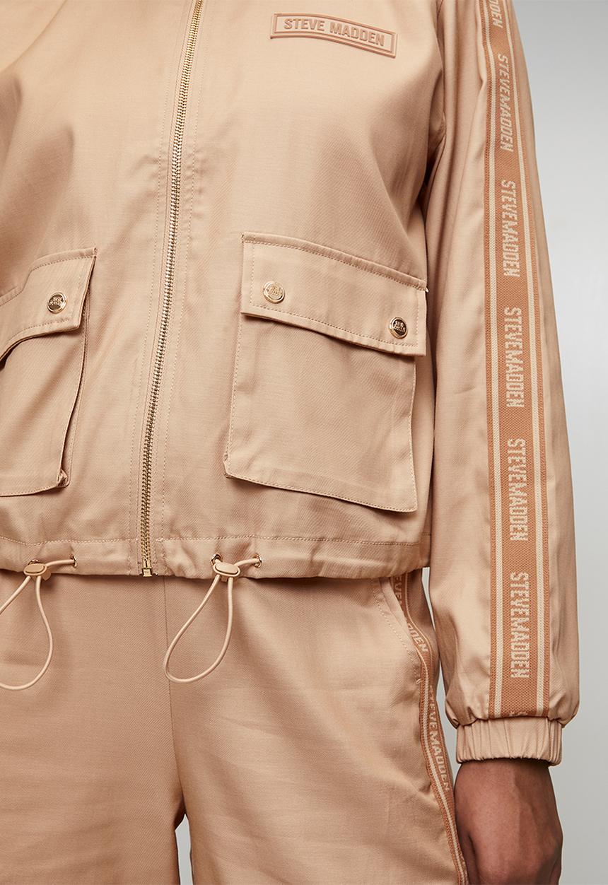 Steve Madden - Ladies sophie zip through shacket - caramel