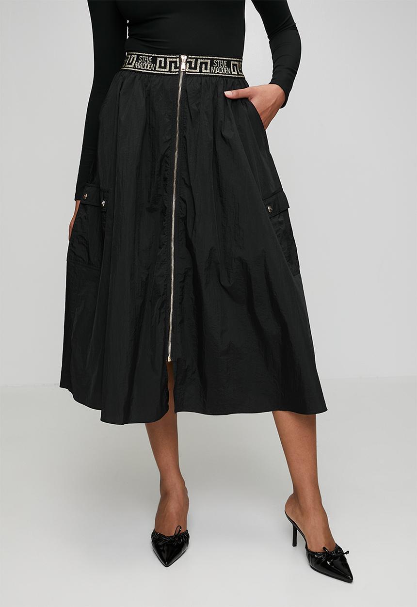 Steve Madden - Ladies betty fit & flare cargo skirt - black