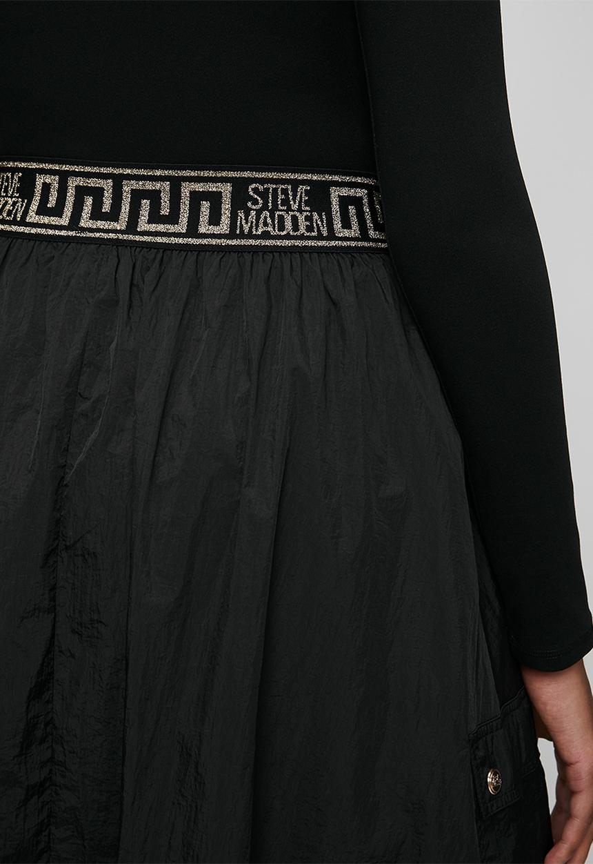 Steve Madden - Ladies betty fit & flare cargo skirt - black