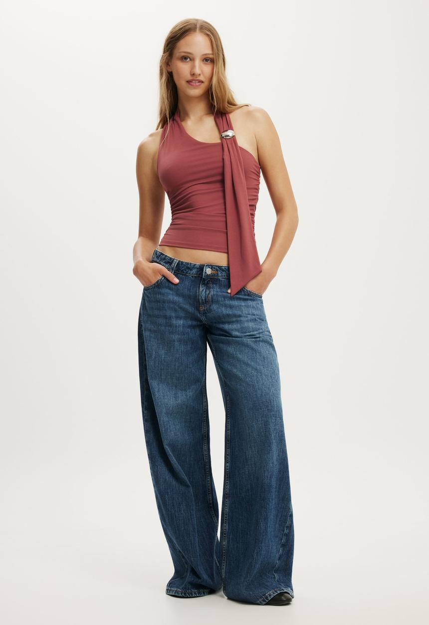 Cotton On - Stella Hardware Scarf Halter - Warm Clay