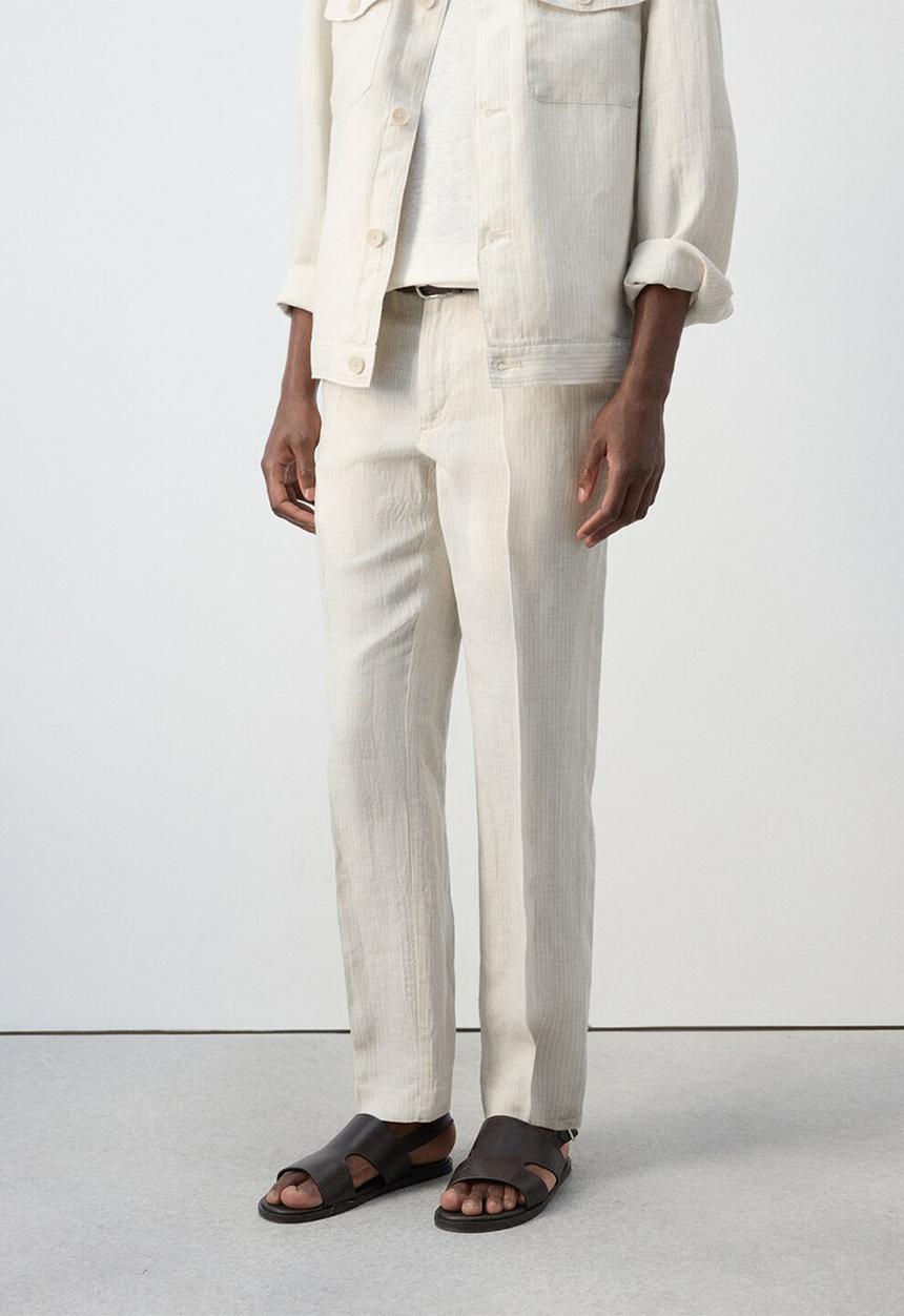 MANGO - Trousers Soller - Light Beige