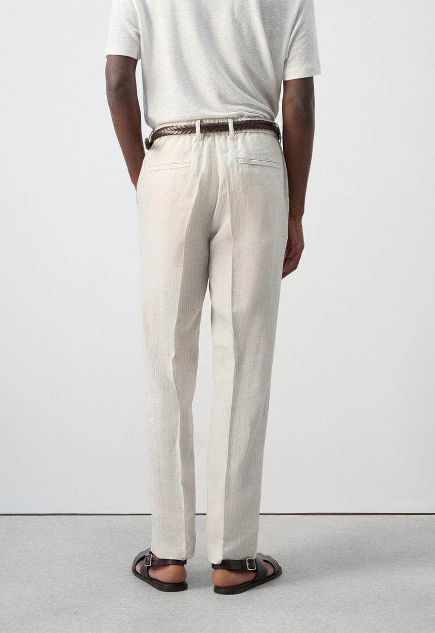 MANGO - Trousers Soller - Light Beige