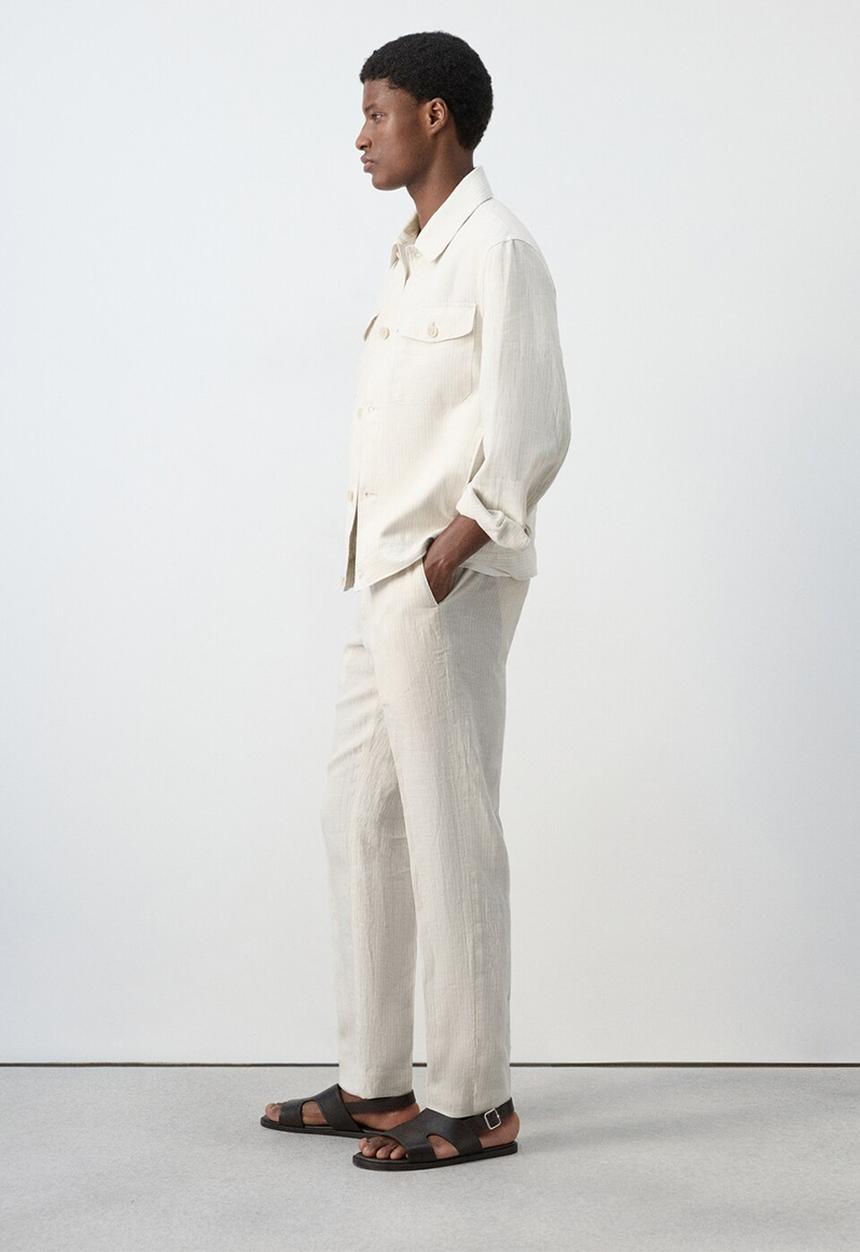 MANGO - Trousers Soller - Light Beige