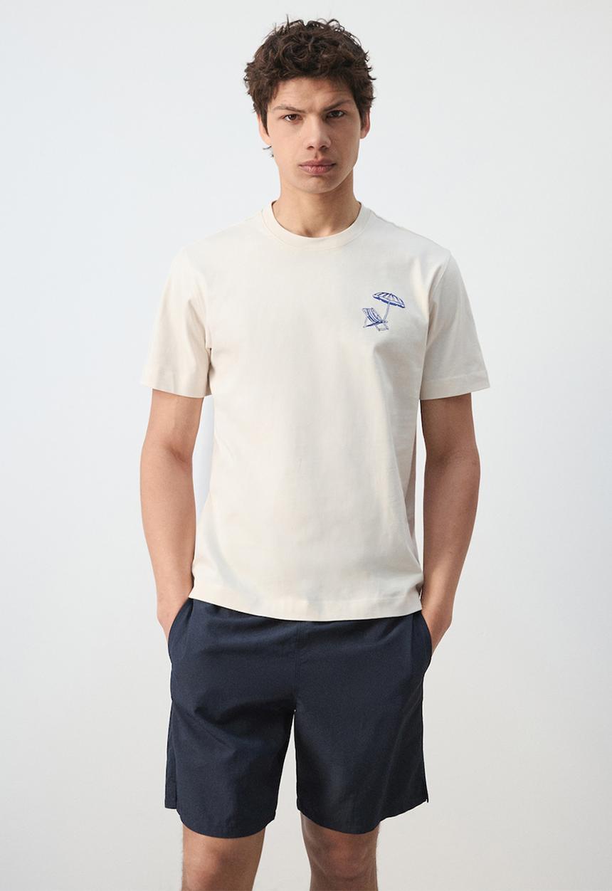 MANGO - T-Shirt Somb - white