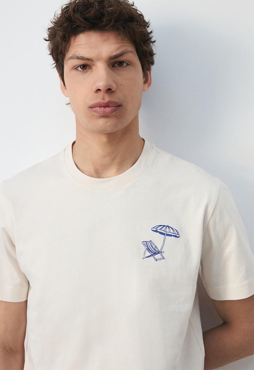 MANGO - T-Shirt Somb - white