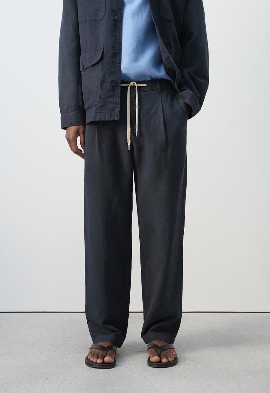 MANGO - Trousers Sants - Navy