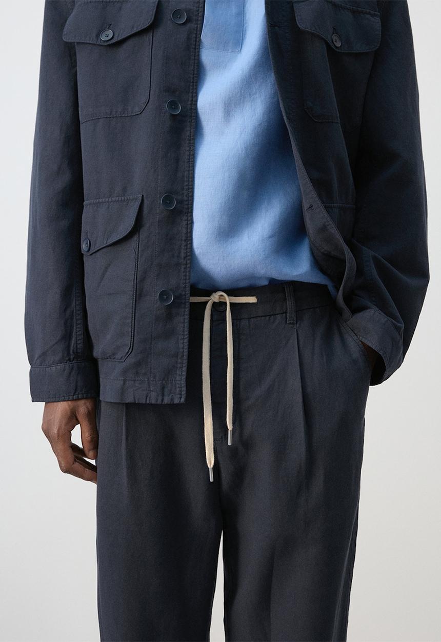 MANGO - Trousers Sants - Navy