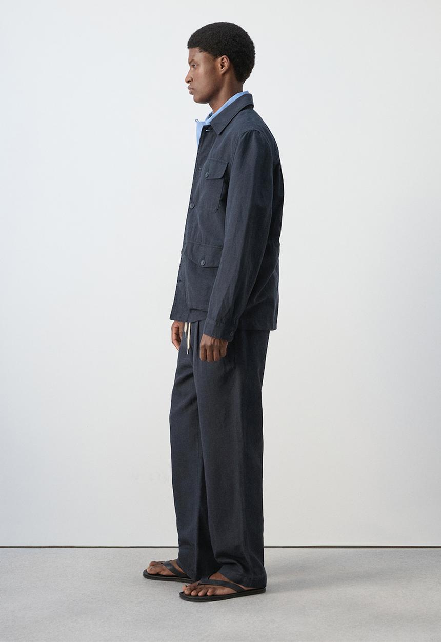 MANGO - Trousers Sants - Navy