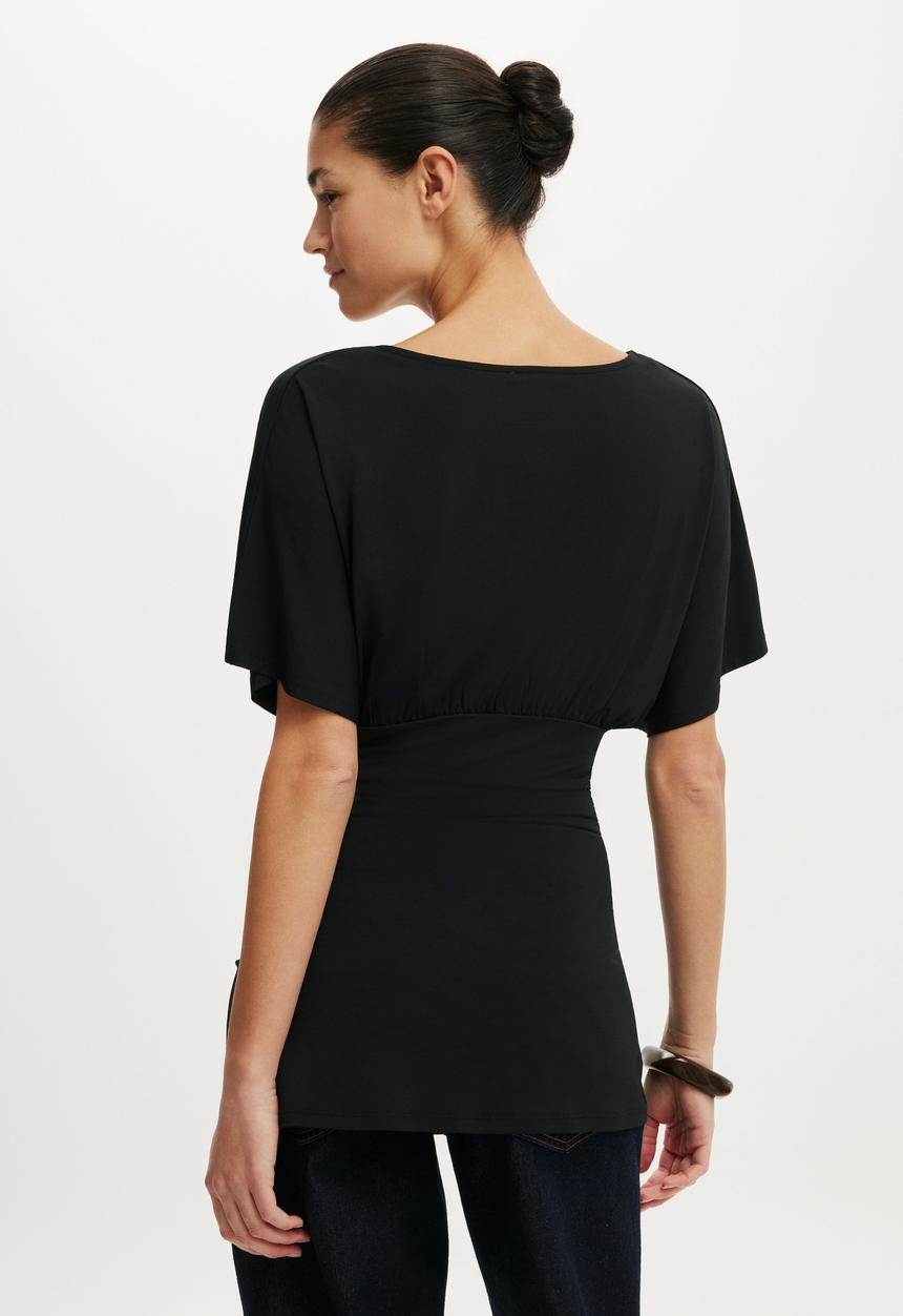 Cotton On - Jana V Neck Tunic - Black