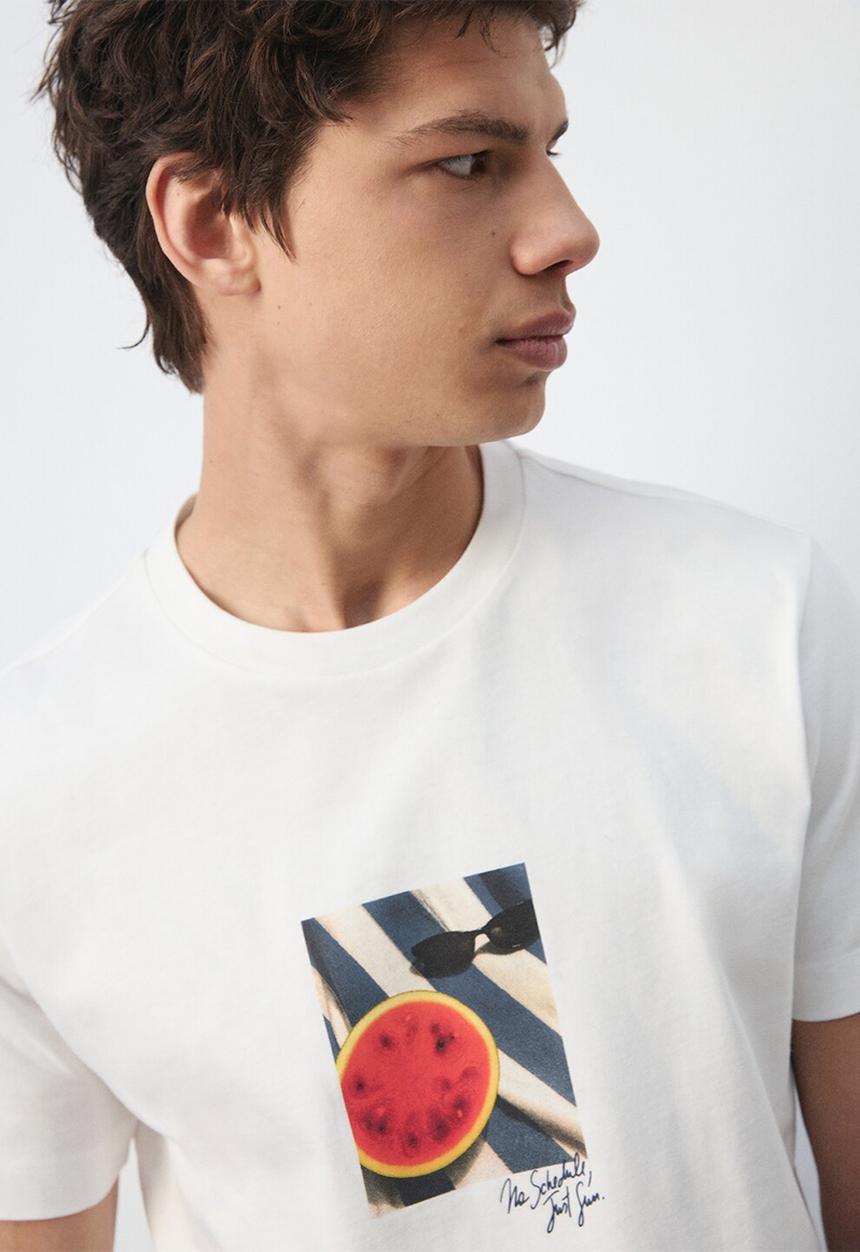 MANGO - T-Shirt Sandia - White
